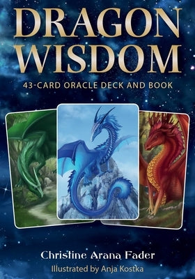Dragon Wisdom oracle deck by Earthdancer Books with 43 cards and accompanying book, featuring colorful dragon illustrations and guidance.