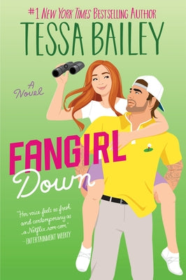 Paperback Fangirl Down novel by Avon Books showing a colorful cover with a young woman and whimsical illustrations.