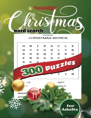 Nostalgic christmas word search 300 puzzles for Adults Volume 11: 229 large print christmas word search puzzles book with solutions Great mind and bra by Design, S. M.