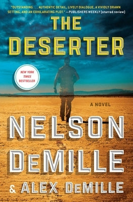 Paperback of The Deserter novel by Simon & Schuster, featuring the book cover with title and author details.