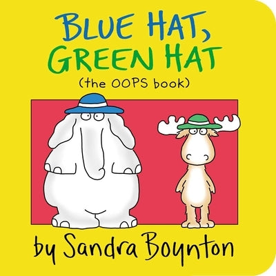 Colorful Boynton Bookworks board book featuring a blue and green hat, with playful illustrations on the cover.