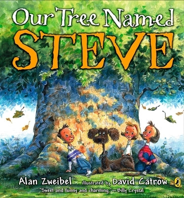Paperback copy of "Our Tree Named Steve" by Puffin Books featuring colorful illustrated tree on the cover.