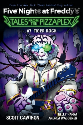 Paperback book titled "Tiger Rock: An AFK Book" from Five Nights at Freddy's Tales from the Pizzaplex series by Scholastic Inc.