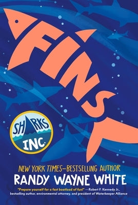 Paperback of "Fins: A Sharks Incorporated Novel" by Square Fish, featuring the book cover with shark illustrations.