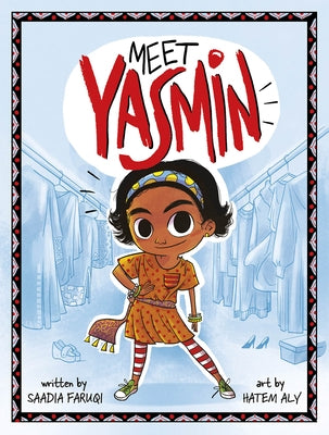 Paperback book titled "Meet Yasmin!" by Picture Window Books, featuring colorful cover art with illustrations of Yasmin.