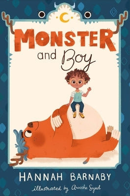 Paperback of "Monster and Boy" by Square Fish, showing the book cover with colorful illustrations and title text.