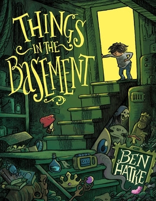 Paperback of "Things in the Basement" by First Second featuring a cover image with dark, mysterious artwork and bold title text.