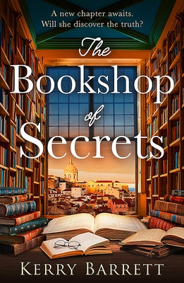 Paperback copy of "The Bookshop of Secrets" by HQ Digital featuring a colorful cover with mysterious book illustrations.