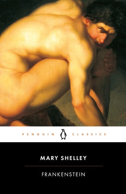 Penguin Classics Frankenstein paperback book with green cover and illustrated artwork featuring the iconic monster.