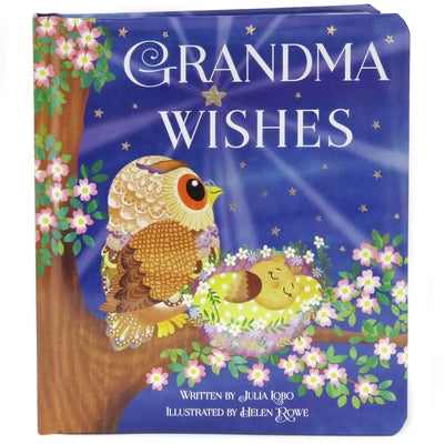 Colorful cover of the Grandma Wishes board book by Cottage Door Press, featuring whimsical illustrations for children.