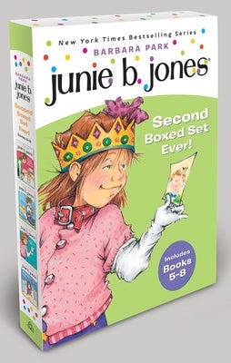 Junie B. Jones second boxed set with books 5-8 by Random House Books for Young Readers, featuring colorful covers and spines.