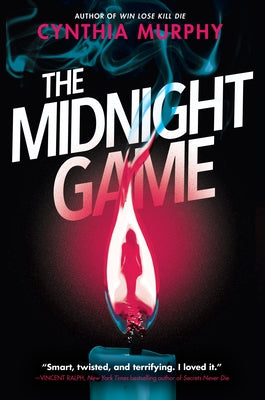 Paperback copy of The Midnight Game by Delacorte Press, showing the front cover with dark, mysterious artwork.