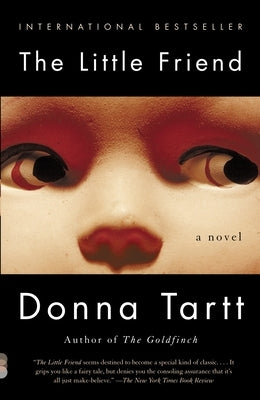 Paperback copy of "The Little Friend" by Knopf Doubleday Publishing Group, showing the book cover with title and author details.