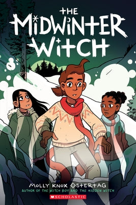 Paperback of The Midwinter Witch graphic novel from the Witch Boy Trilogy, published by Graphix, showing colorful cover art.