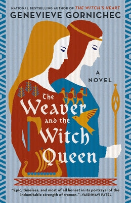 Paperback copy of The Weaver and the Witch Queen by Penguin Publishing Group, showing the book cover with mystical artwork.