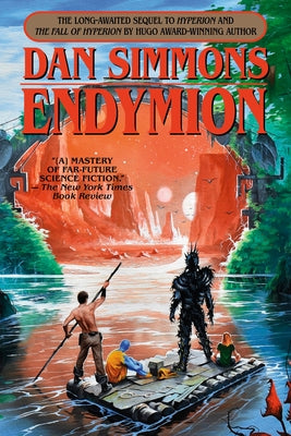 Paperback copy of Endymion by Del Rey Books, showing the book cover with title and author details.
