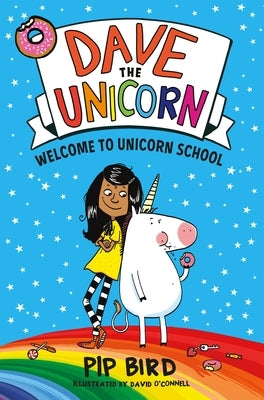 Paperback book titled "Dave the Unicorn: Welcome to Unicorn School" by Imprint featuring colorful unicorn illustrations.