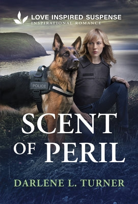 Cover of Love Inspired Suspense mass market paperbound novel "Scent of Peril" featuring a suspenseful scene with a mysterious atmosphere.
