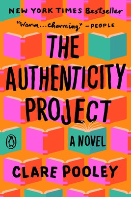 Paperback of The Authenticity Project by Penguin Books showing the book cover with colorful artwork.