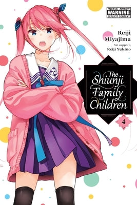 Paperback of The Shiunji Family Children, Vol. 4 manga by Yen Press showing the cover with colorful characters and artwork.
