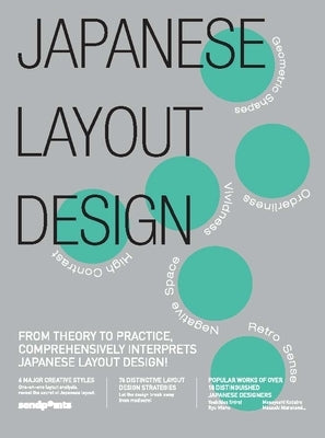 Sendpoints Japanese layout design paperback book with intricate page layouts and traditional Japanese design elements.