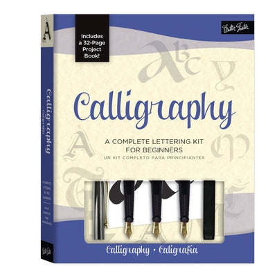 Paperback calligraphy kit for beginners with pens and paper, designed for learning and practicing elegant handwriting skills.
