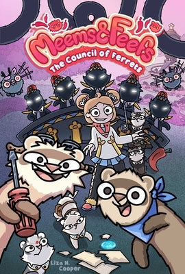 Paperback of Meems and Feefs: The Council of Ferrets, Vol. 2 by Andrews McMeel Publishing, featuring colorful ferret characters.