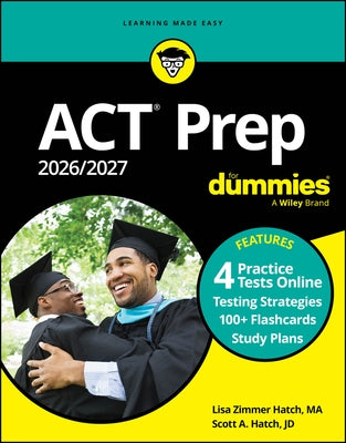 ACT Prep 2026/2027 for Dummies: Book + 4 Practicetests & 100+ Flashcards Online by Hatch, Lisa Zimmer