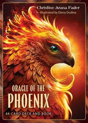 Oracle of the Phoenix 44-card deck and book set by Earthdancer Books, featuring colorful oracle cards and an instructional book.