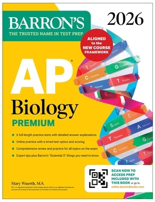 AP Biology Premium, 2026: Prep Book with 6 Practice Tests + Comprehensive Review + Online Practice by Barron's Educational Series
