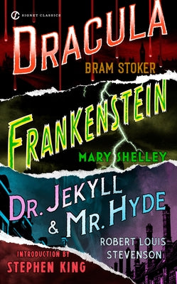 Cover image of Signet Book's mass market paperbound collection featuring Frankenstein, Dracula, Dr. Jekyll, and Mr. Hyde characters.
