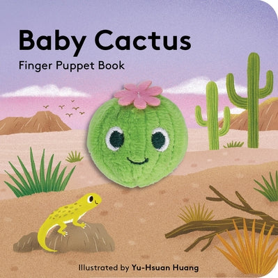 Baby Cactus finger puppet book by Chronicle Books, soft paperback with colorful cactus illustrations and finger puppet features.