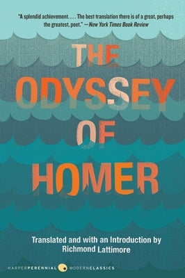Paperback copy of The Odyssey of Homer by Harper Perennial, featuring classic cover art and the title on the front.