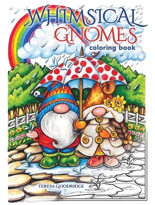 Paperback Whimsical Gnomes Coloring Book by Dover Publications featuring playful gnome illustrations on the cover