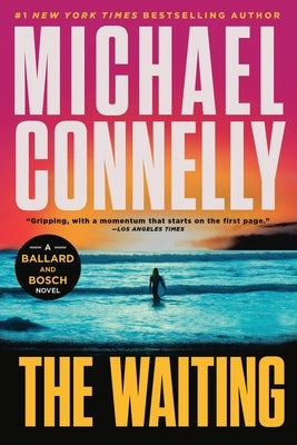 Paperback of "The Waiting" novel by Ballard and Bosch, published by Little Brown and Company, with a cover featuring abstract artwork.