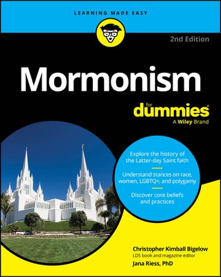 Paperback book titled Mormonism for Dummies by For Dummies, featuring a white cover with blue and red text.