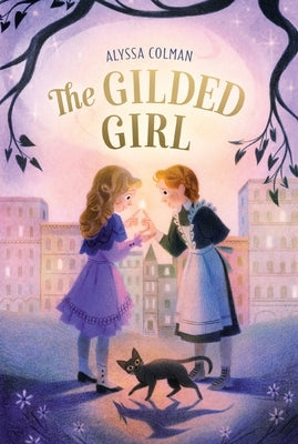 Paperback copy of "The Gilded Girl" by Square Fish, featuring a colorful illustrated cover with vintage-inspired artwork.