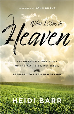 Paperback of "What I Saw in Heaven" by Baker Books, showing the book cover with a heavenly-themed design and title text.