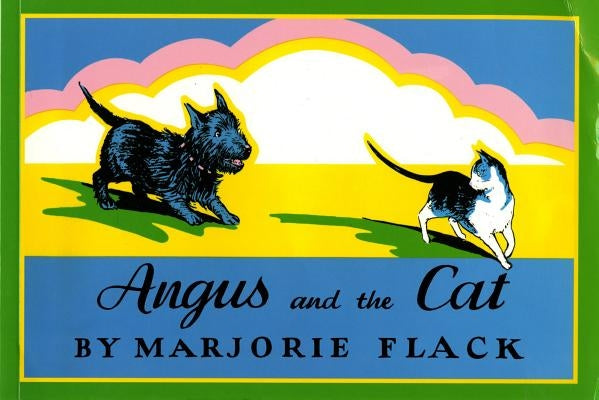Paperback of "Angus and the Cat" by Square Fish, showing the book cover with colorful illustrations and title text.