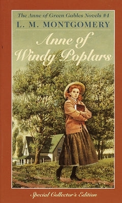 Cover of the mass market paperback "Anne of Windy Poplars" by Starfire, featuring a vintage illustration of Anne in a nostalgic setting.