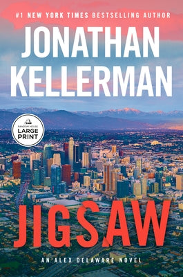 Paperback copy of "Jigsaw: An Alex Delaware Novel" by Random House Large Print Publishing, showing the book cover.