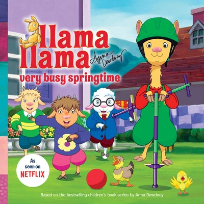 Paperback of Llama Llama Very Busy Springtime by Penguin Young Readers, featuring colorful spring-themed cover art.
