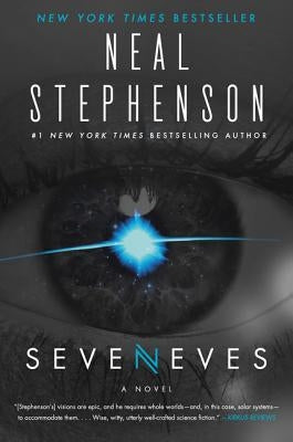 Paperback of Seveneves by William Morrow & Company, with a minimalist cover design featuring abstract artwork.