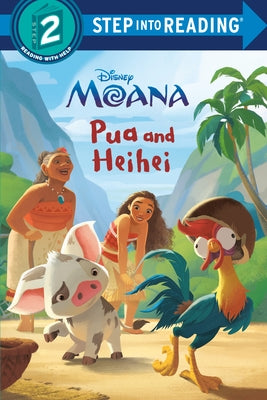 Paperback Disney Moana book featuring Pua and Heihei, published by Random House Disney, showing colorful cover art.
