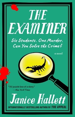 Paperback copy of The Examiner novel by Atria Books featuring the book cover with title and author details.
