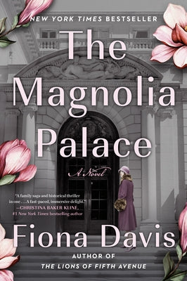 Paperback copy of The Magnolia Palace novel by Dutton, featuring a cover image with elegant floral design.