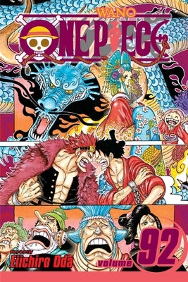 Paperback of One Piece, Vol. 92 manga by Viz Media featuring colorful cover art with characters from the series.