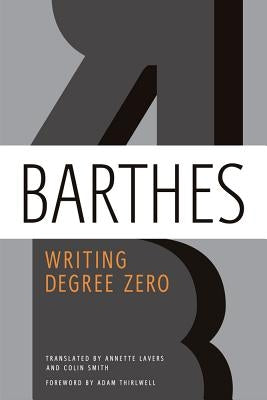 Writing Degree Zero Paperback Hill & Wang