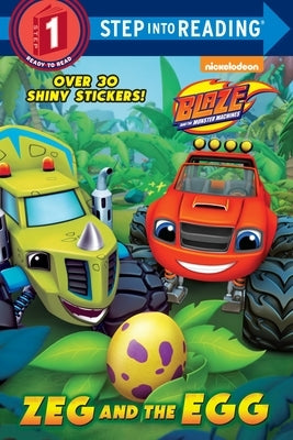 Paperback of Zeg and the Egg from Blaze and the Monster Machines by Random House Books for Young Readers, featuring colorful cartoon characters.