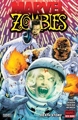 Marvel Zombies: Red Band - Death Story paperback by Marvel Universe featuring zombie characters on the cover.
